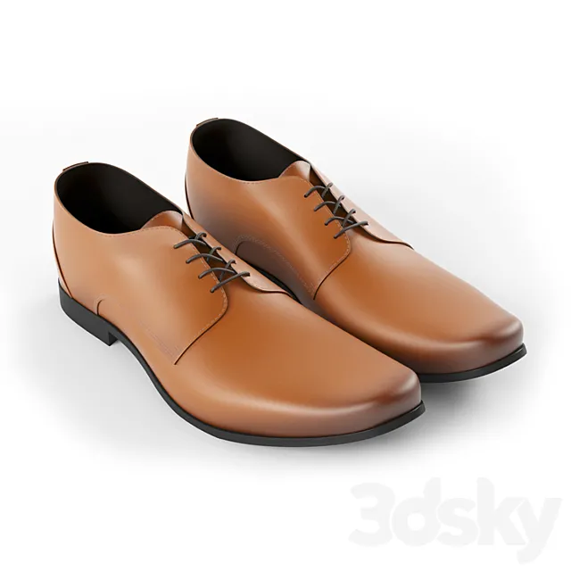 Leather Shoes 3D Model
