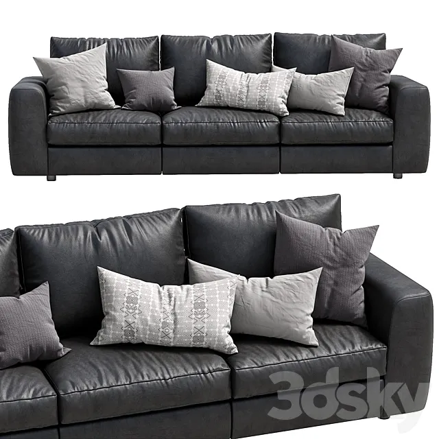 Leather sofa Alameda9 2 3D Model Leather sofa Alameda9 2 3D Model