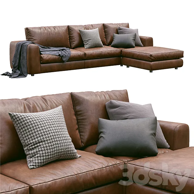 Leather sofa Alameda9 6 3D Model Leather sofa Alameda9 6 3D Model