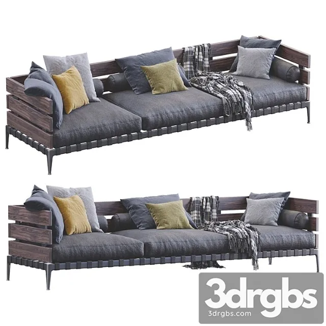 Leather Sofa Ansel By Flexform 1 3D Model Download Leather Sofa Ansel By Flexform 1 3D Model Download