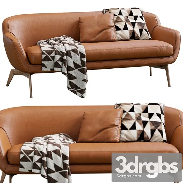 Leather sofa belt by minotti 2 3D Model Download Leather sofa belt by minotti 2 3D Model Download