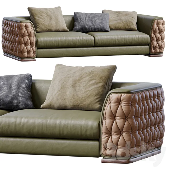 Leather Sofa Plaza By ASNAGHI 3DModel Leather Sofa Plaza By ASNAGHI 3DModel