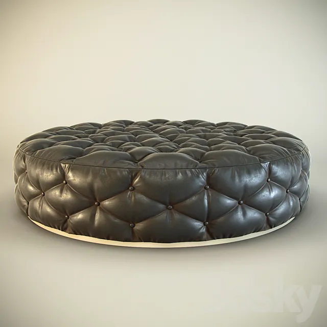 leather sofa round 3D Model leather sofa round 3D Model