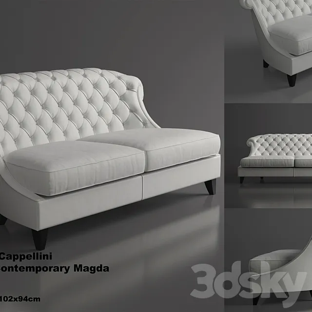 Leather sofas Angelo Cappellini Magda 3DModel Leather sofas Angelo Cappellini Magda 3DModel