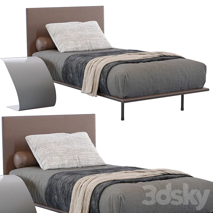 Leather Thin Single Bed By Bonaldo 3D Model Free Download Leather Thin Single Bed By Bonaldo 3D Model Free Download