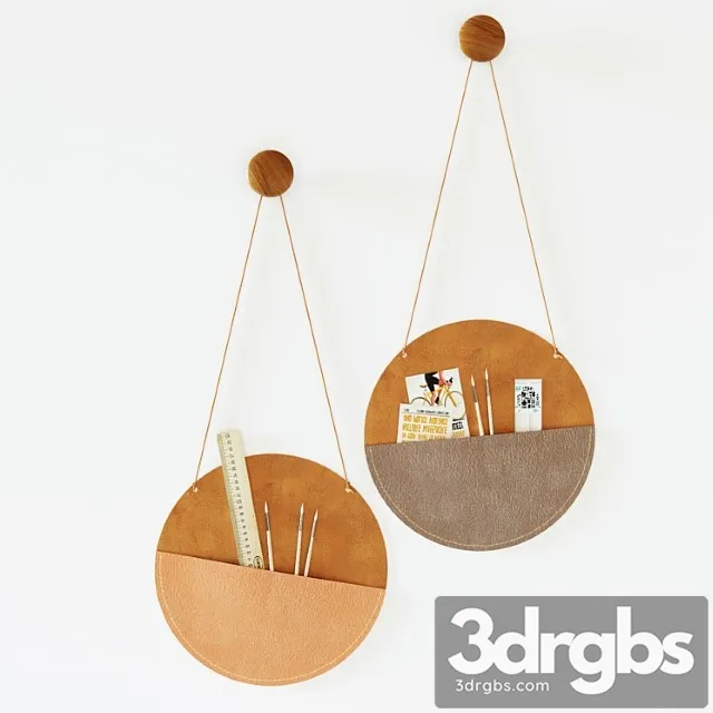 Leather Wall Pocket 3D Model Download