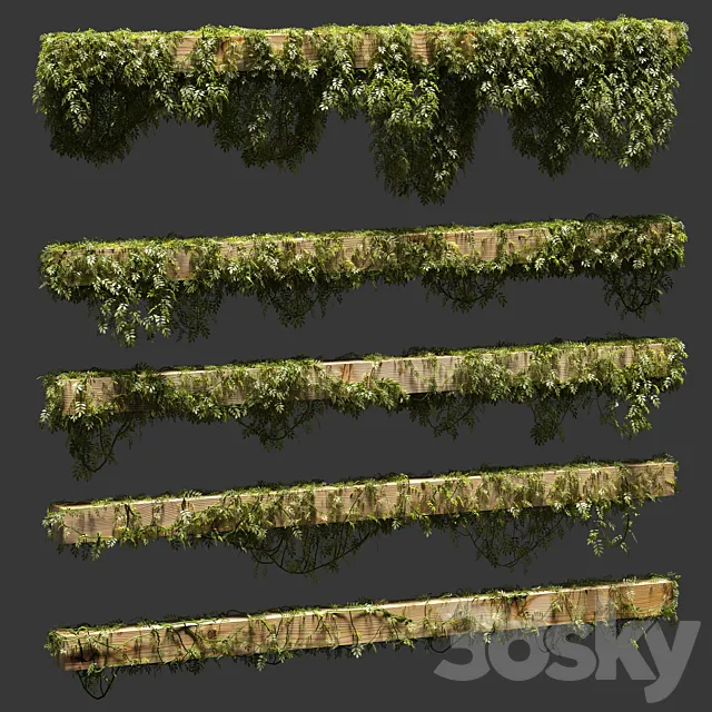 Leaves for beams. 5 models 3DModel Leaves for beams. 5 models 3DModel