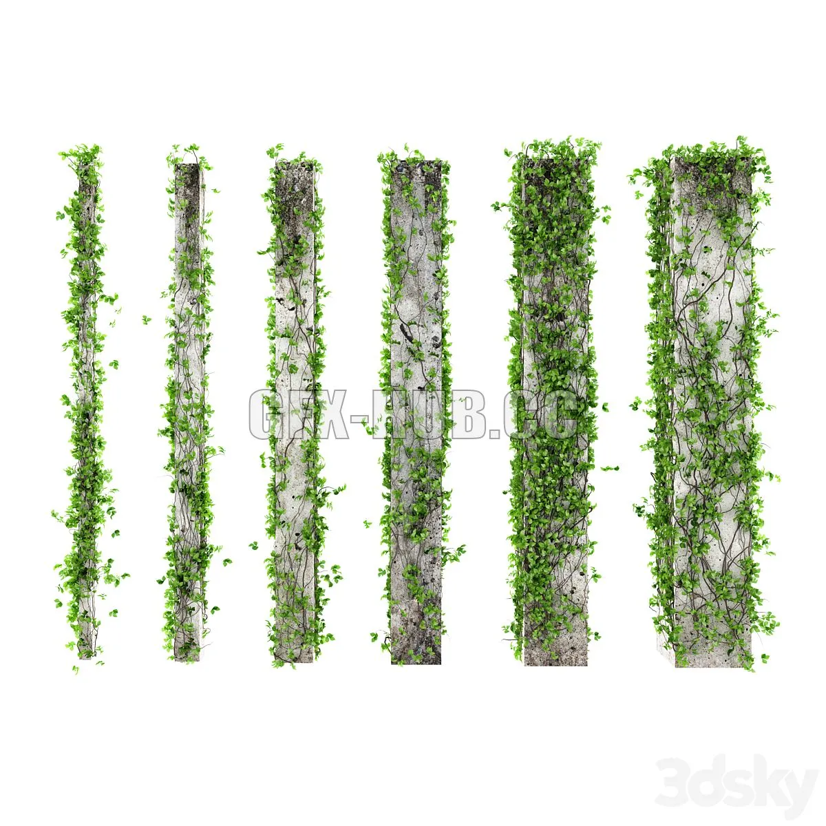 Leaves for square columns. 6 sizes 3D Model Leaves for square columns. 6 sizes 3D Model