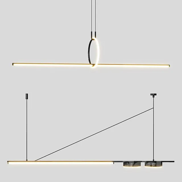 Led Chandelier 1 3D Model Led Chandelier 1 3D Model