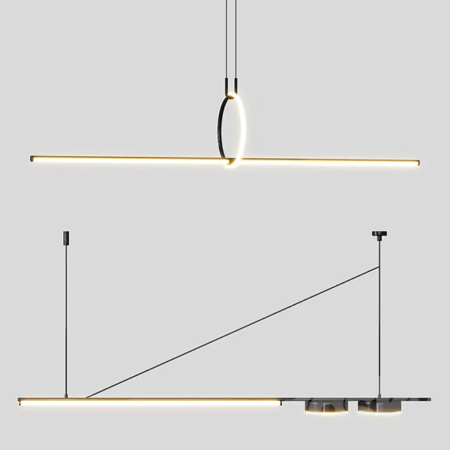 Led chandelier 3D Model