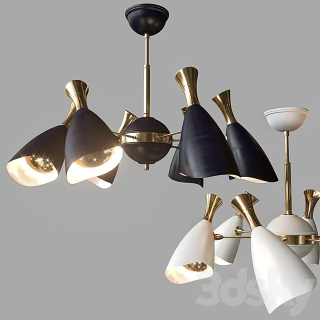 LED Chandelier 6 horns. China Manufacturing. 3DModel LED Chandelier 6 horns. China Manufacturing. 3DModel