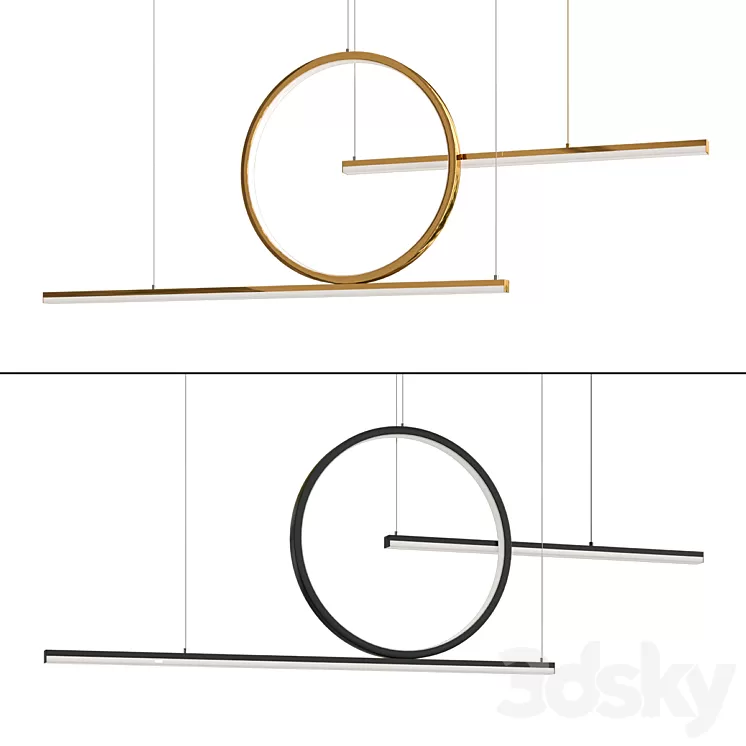 LED Chandelier Light 3D Model LED Chandelier Light 3D Model