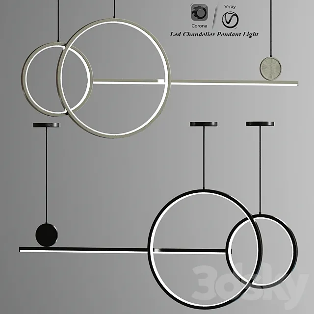 LED Chandelier Pendant Light 3D Model
