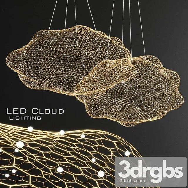Led cloud chandelier 3D Model Download
