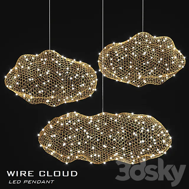 Led cloud pendant 3D Model