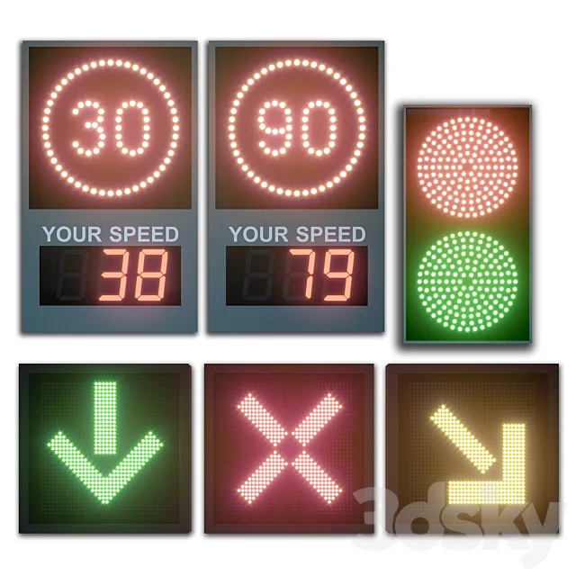 LED display modules. Set 03 3D Model