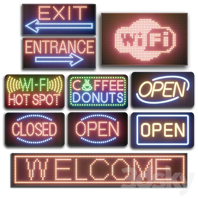 LED display modules. Set 04 3D Model