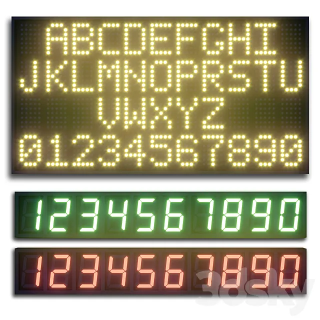 LED display modules. Set 07 3D Model LED display modules. Set 07 3D Model