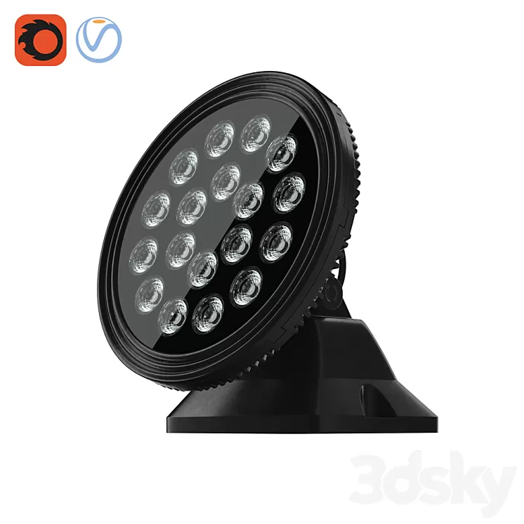 led floodlight led RGBW 3D Model