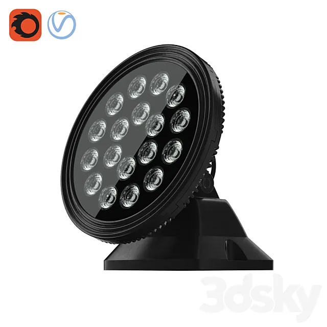 led floodlight led RGBW 3DModel