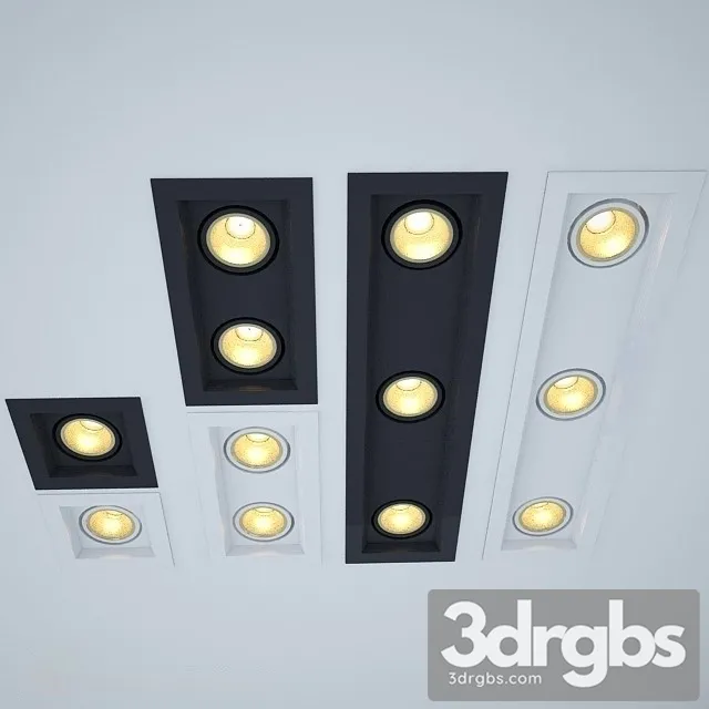 Led Lamp White Black 3D Model Download