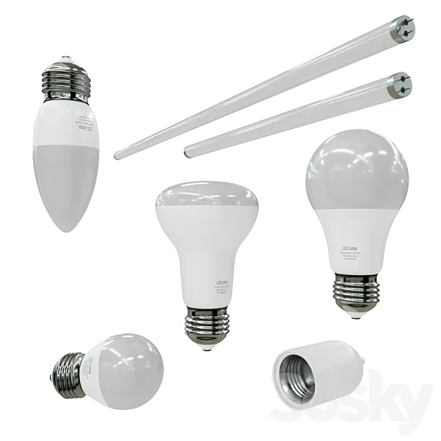Led Lamps Set 3DModel