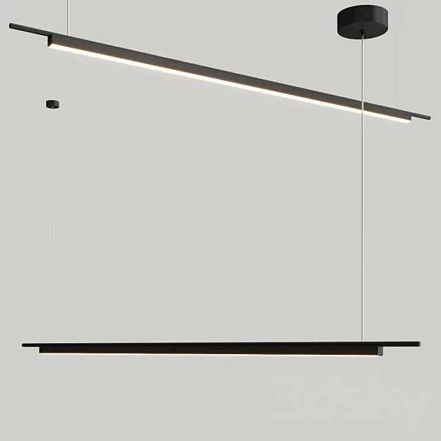 LED pendant light Bar Coln 3D Model