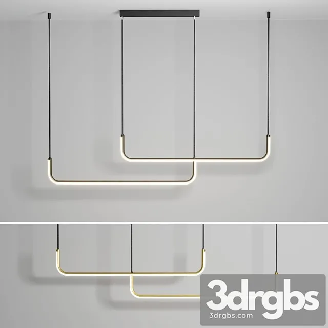 Led Pendant Light Modern Nordic Black Gold 3D Model Download