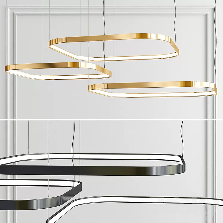 LED Ring Pendant Lamp 3D Model LED Ring Pendant Lamp 3D Model