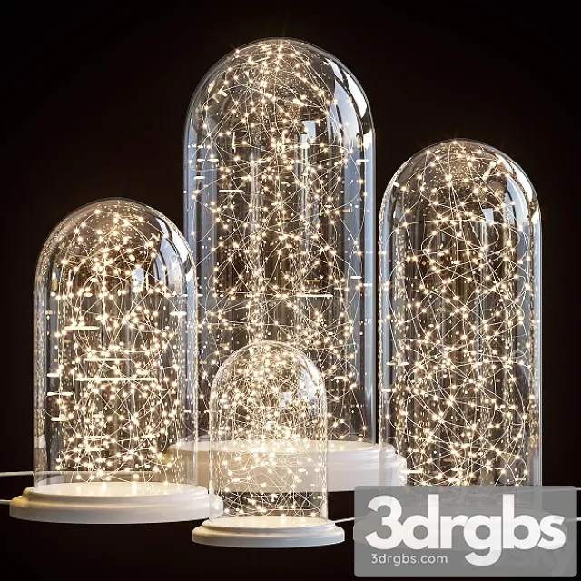 LED Table Lamps Nordic Modern Wood 3D Model Download