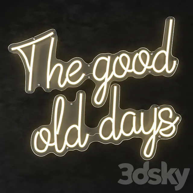 LED text the good old days eichholtz 3D Model