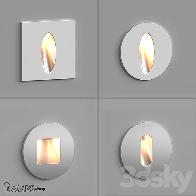 LED Wall Lamps Part 2 3D Model