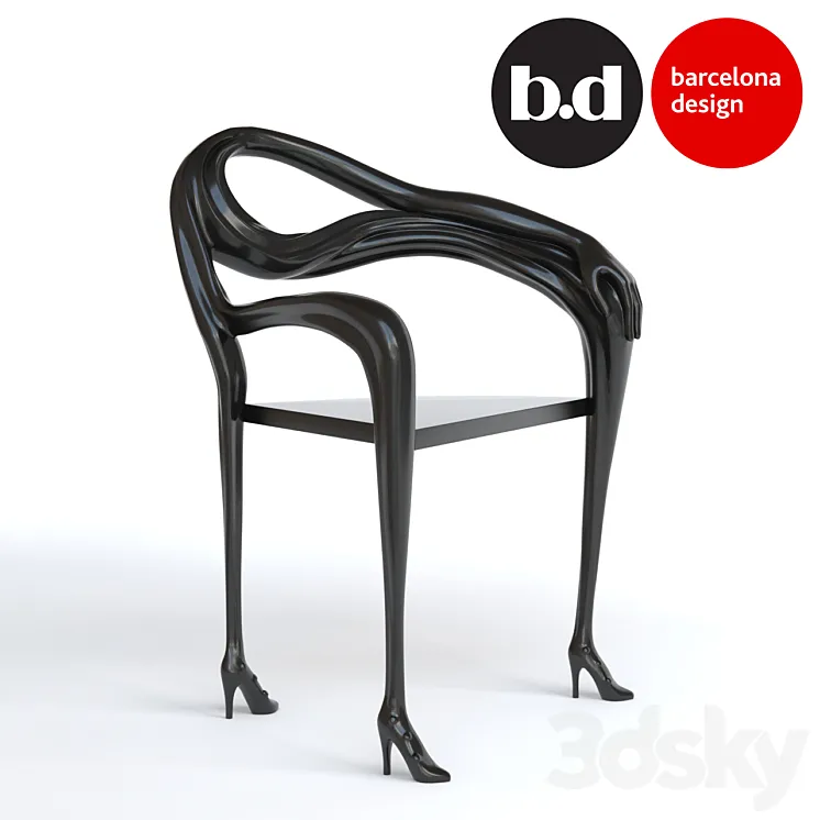 Leda Armchair sculpture Black Label 3D Model Free Download Leda Armchair sculpture Black Label 3D Model Free Download