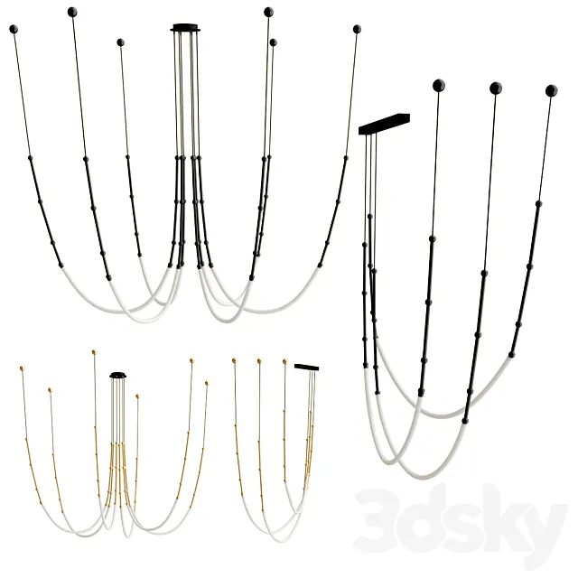 LEDA Chandelier By Karman 3D Model LEDA Chandelier By Karman 3D Model