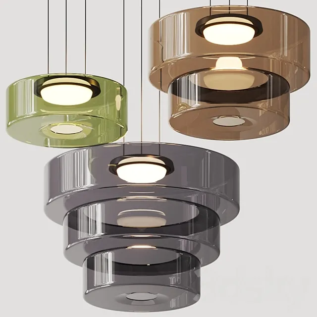 Leds C4 Strata Pendant Lamps 3D Model