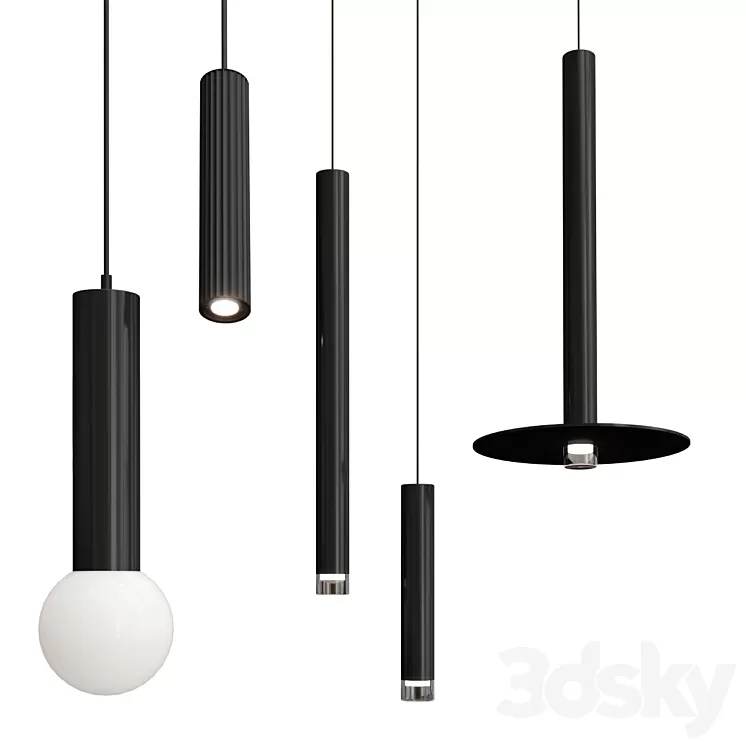 LedsC4 Pendant lamps collection 3D Model Free Download