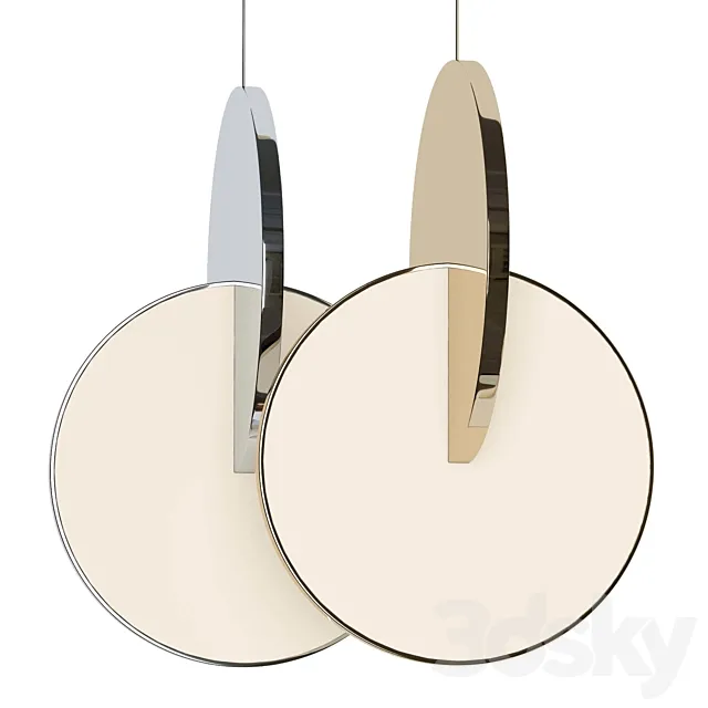 LEE BROOM ECLIPSE PENDANT GOLD _ CHROME 3DModel LEE BROOM ECLIPSE PENDANT GOLD _ CHROME 3DModel