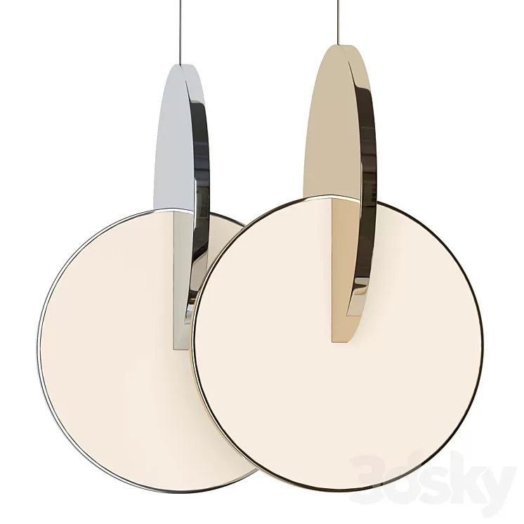 LEE BROOM ECLIPSE PENDANT GOLD / CHROME 3D Model LEE BROOM ECLIPSE PENDANT GOLD / CHROME 3D Model