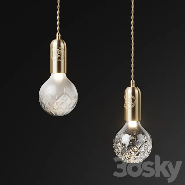Lee Broom Frosted _ Clear Crystal Bulb & Pendant 3DModel Lee Broom Frosted _ Clear Crystal Bulb & Pendant 3DModel