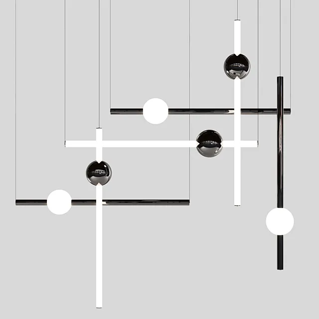 Lee Broom ORION TUBE LIGHT POLISHED GUNMETAL 3D Model Lee Broom ORION TUBE LIGHT POLISHED GUNMETAL 3D Model