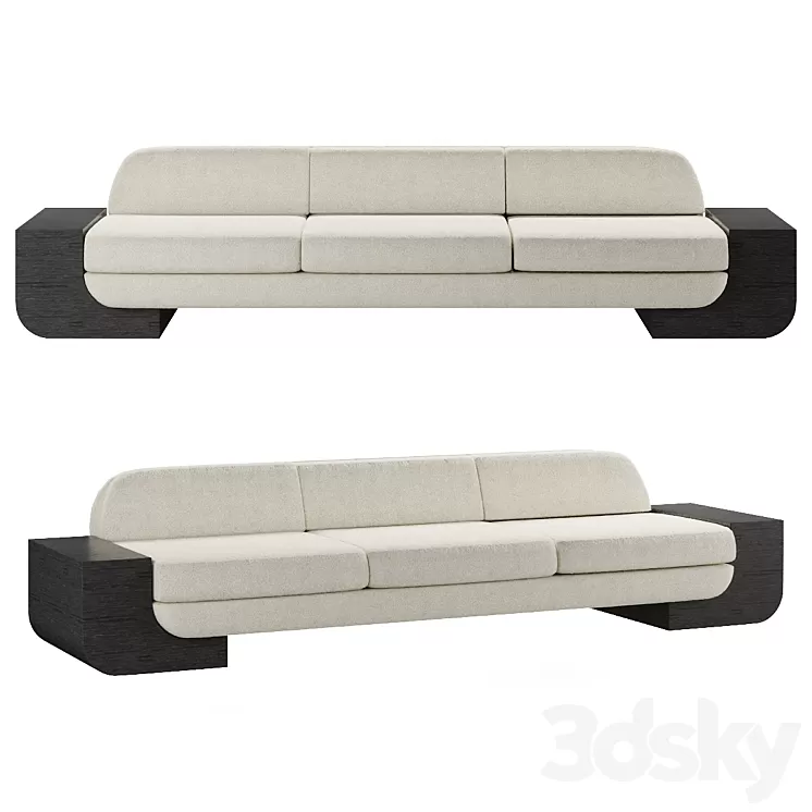 Lee Broom White Street Sofa 3D Model Free Download