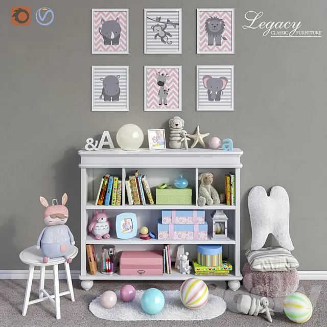 Legacy Classic furniture. accessories. decor and toys set 1 3DModel Legacy Classic furniture. accessories. decor and toys set 1 3DModel