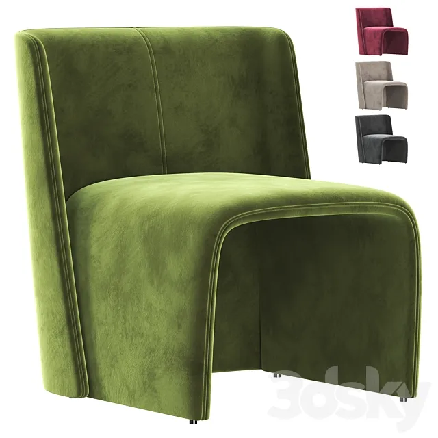 LEGACY Velvet armchair 3D Model LEGACY Velvet armchair 3D Model