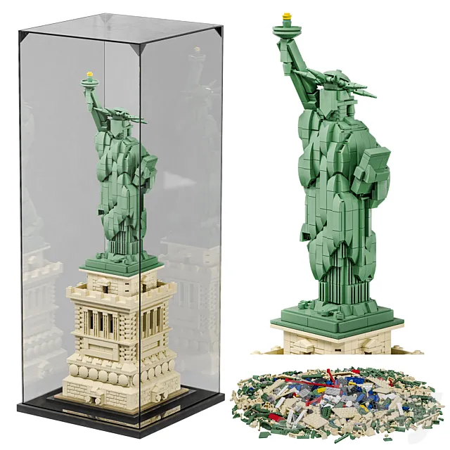LEGO Architecture 21042 The Statue of Liberty set 3DModel LEGO Architecture 21042 The Statue of Liberty set 3DModel