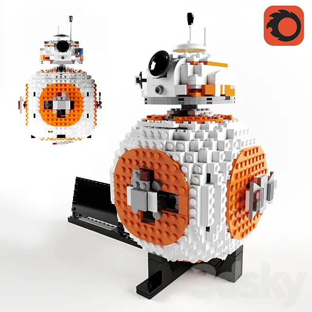 Lego BB-8 3D Model Lego BB-8 3D Model