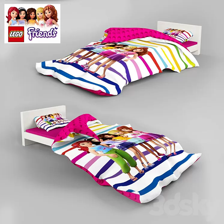 Lego bed 3D Model Lego bed 3D Model