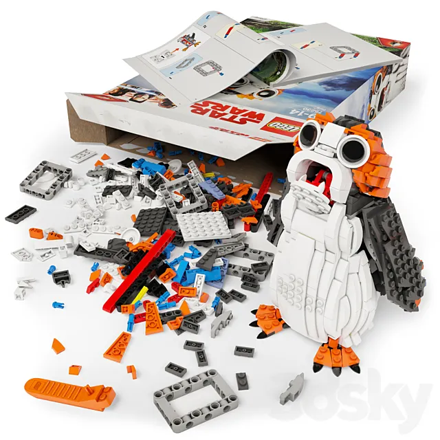 LEGO Porg №75230 3D Model LEGO Porg №75230 3D Model