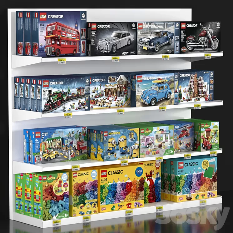 Lego Showcase 3D Model Free Download