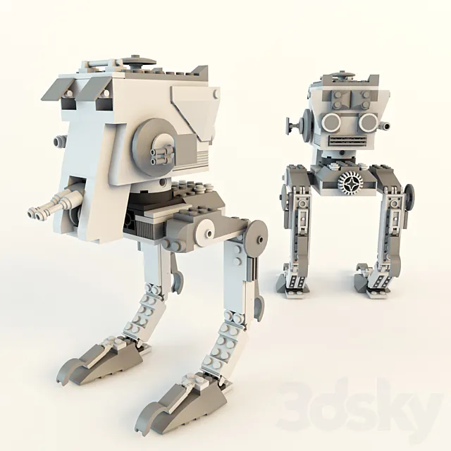 LEGO Star Wars AT-ST 3D Model LEGO Star Wars AT-ST 3D Model