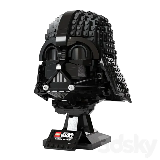 Lego Star Wars Helmet Darth Vader 3D Model Lego Star Wars Helmet Darth Vader 3D Model